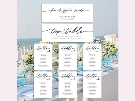 Flat Save the Date - Bespoke Beach Scene